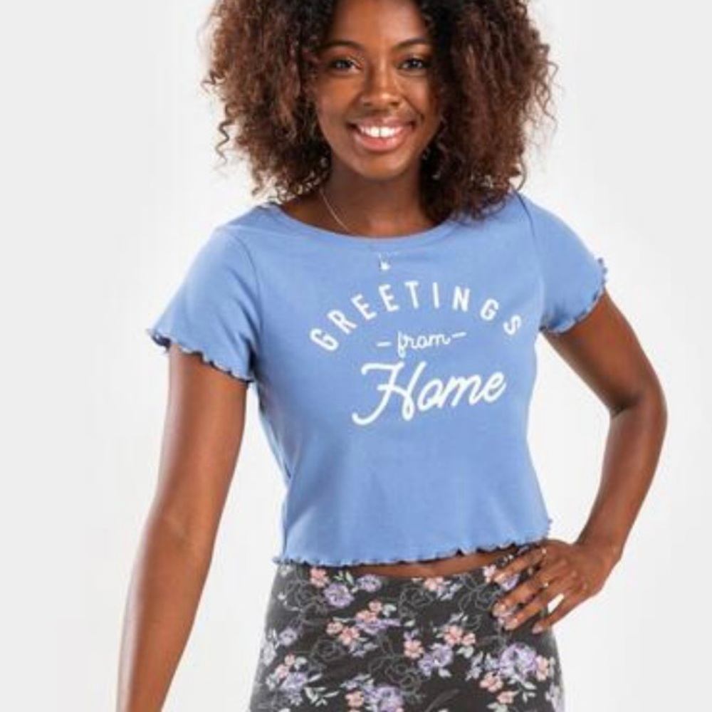 Women’s Greetings From Home Cropped Tee